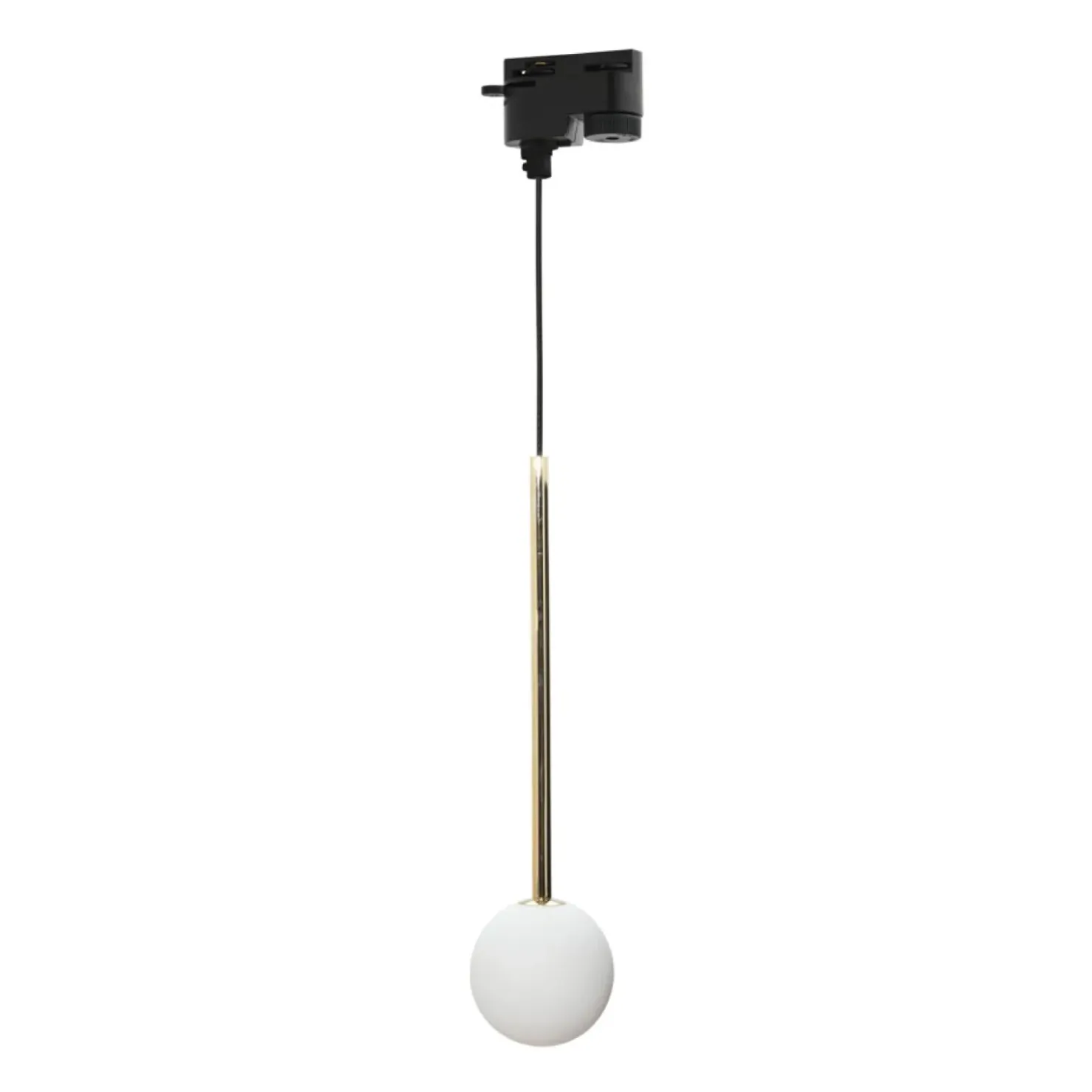 Mleczna kula na zwisie, lampa do szyny ZM 9060BK SZ.JEDNOOBWODOWA*Sklep Kaja Clearance
