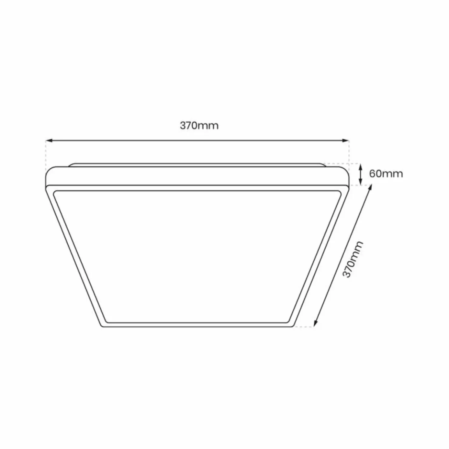 Mleczny plafon LED, czarna ramka 37x37cm 4000K ML7935 FABIO | Kaja*Sklep Kaja Hot