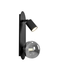 Modernistyczna lampa ścienna z grafitowym kloszem K-5482 z serii ARIES*Sklep Kaja New