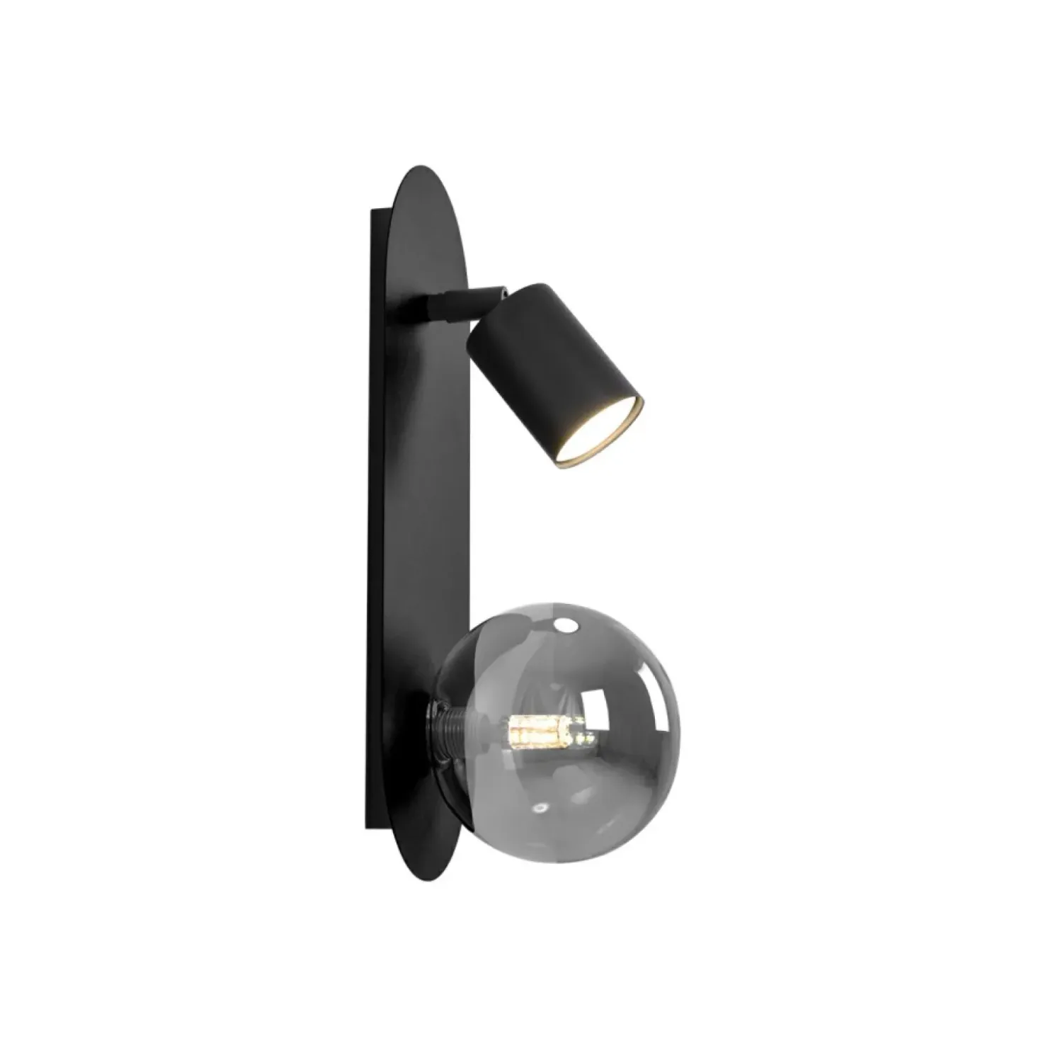 Modernistyczna lampa ścienna z grafitowym kloszem K-5482 z serii ARIES*Sklep Kaja New