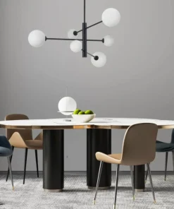 Cheap Sklep Kaja Modernistyczna lampa do nowoczesnego salonu LP-002/6P BK - DORADO
