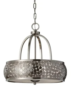 Outlet Sklep Kaja Modernistyczna lampa wisząca, srebrna FE-ZARA4 z serii ZARA szczotkowanastal