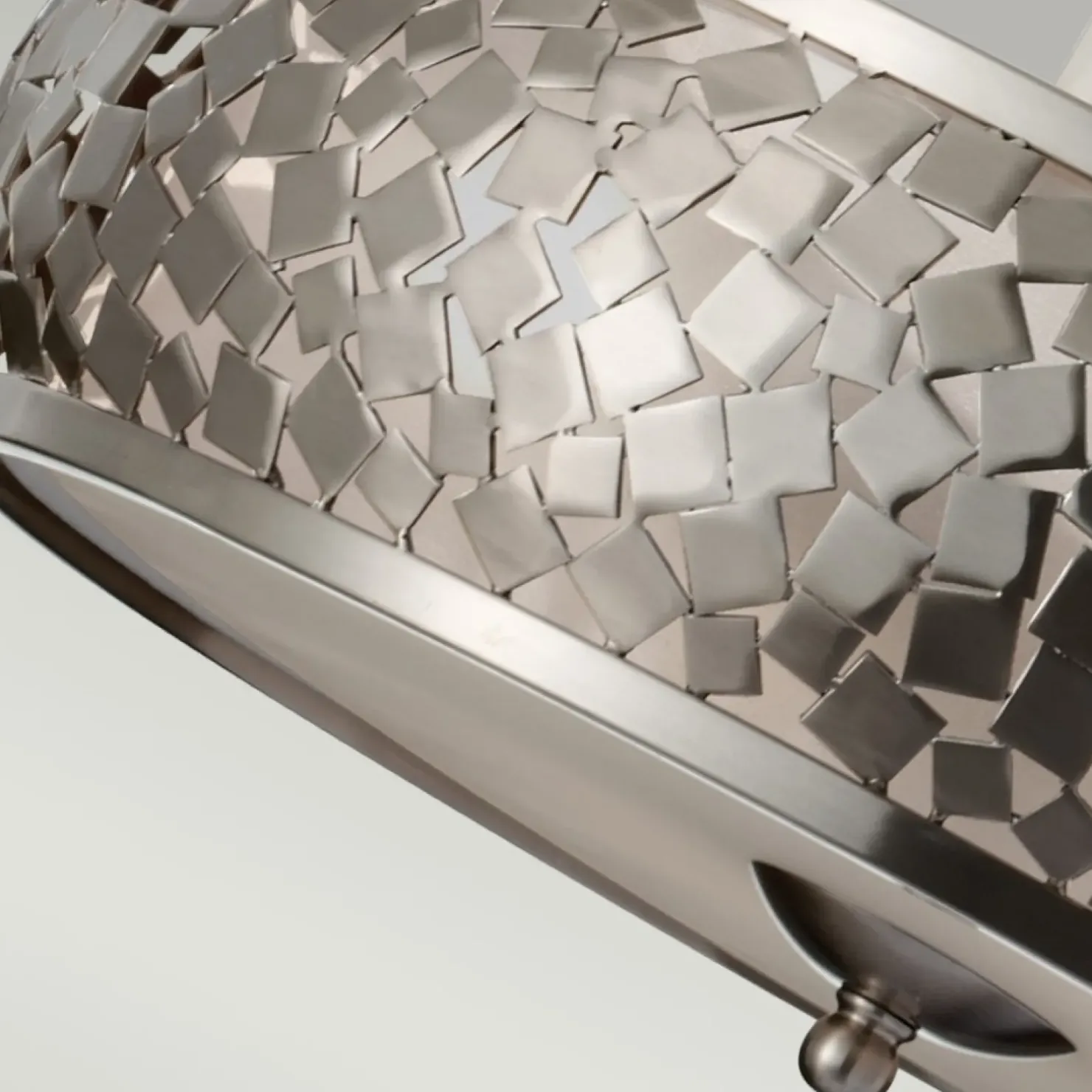 Outlet Sklep Kaja Modernistyczna lampa wisząca, srebrna FE-ZARA4 z serii ZARA szczotkowanastal