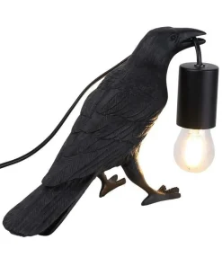 Modernistyczna lampka nocna ptak ABR-KARD-K RAVEN | Kaja Oświetlenie*Sklep Kaja New