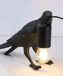 Modernistyczna lampka nocna ptak ABR-KARD-K RAVEN | Kaja Oświetlenie*Sklep Kaja New