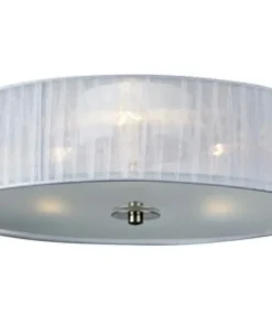 Modernistyczny plafon z szarą oprawą i tkaniną 104883 | Kaja*Sklep Kaja Shop