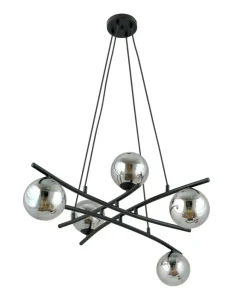 Shop Sklep Kaja Modernistyczny żyrandol z grafitowymi kloszami 1203/5 z serii ESSA czarny