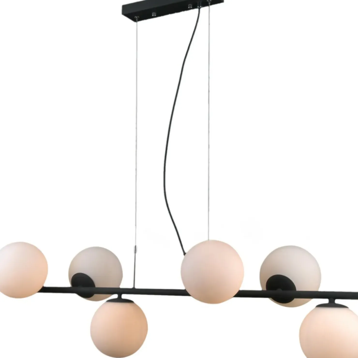 Best Sale Sklep Kaja Molekularna, czarna lampa wisząca PND-5510-6-BK RADDI | Kaja