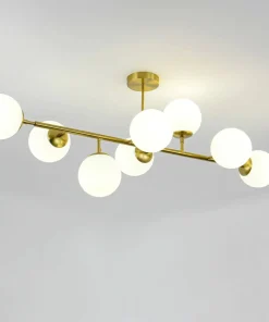Online Sklep Kaja Molekularna, złota lampa nad stół LP-002/8P DORADO | Kaja Oświetlenie