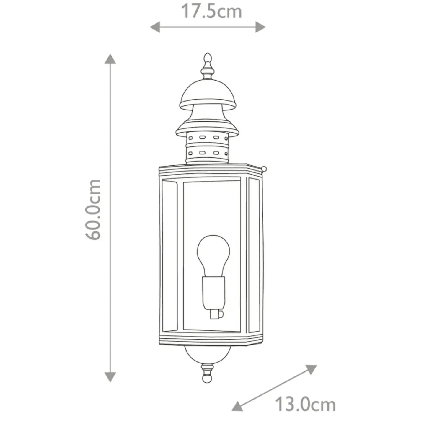 Mosiężna lampa elewacyjna DOWNING-STREET z serii DOWNING STREET*Sklep Kaja Fashion