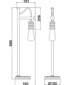 Mosiężna lampa stołowa, do biura DOUILLE-TL-AB z serii DOUILLE*Sklep Kaja Clearance