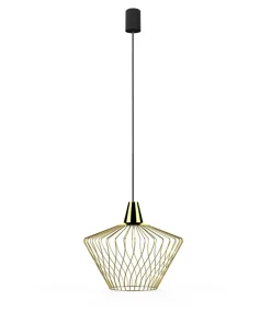 Cheap Sklep Kaja Mosiężna lampa wisząca z niepowtarzalnym kloszem 8861 | Kaja mosiądz