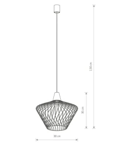 Cheap Sklep Kaja Mosiężna lampa wisząca z niepowtarzalnym kloszem 8861 | Kaja mosiądz