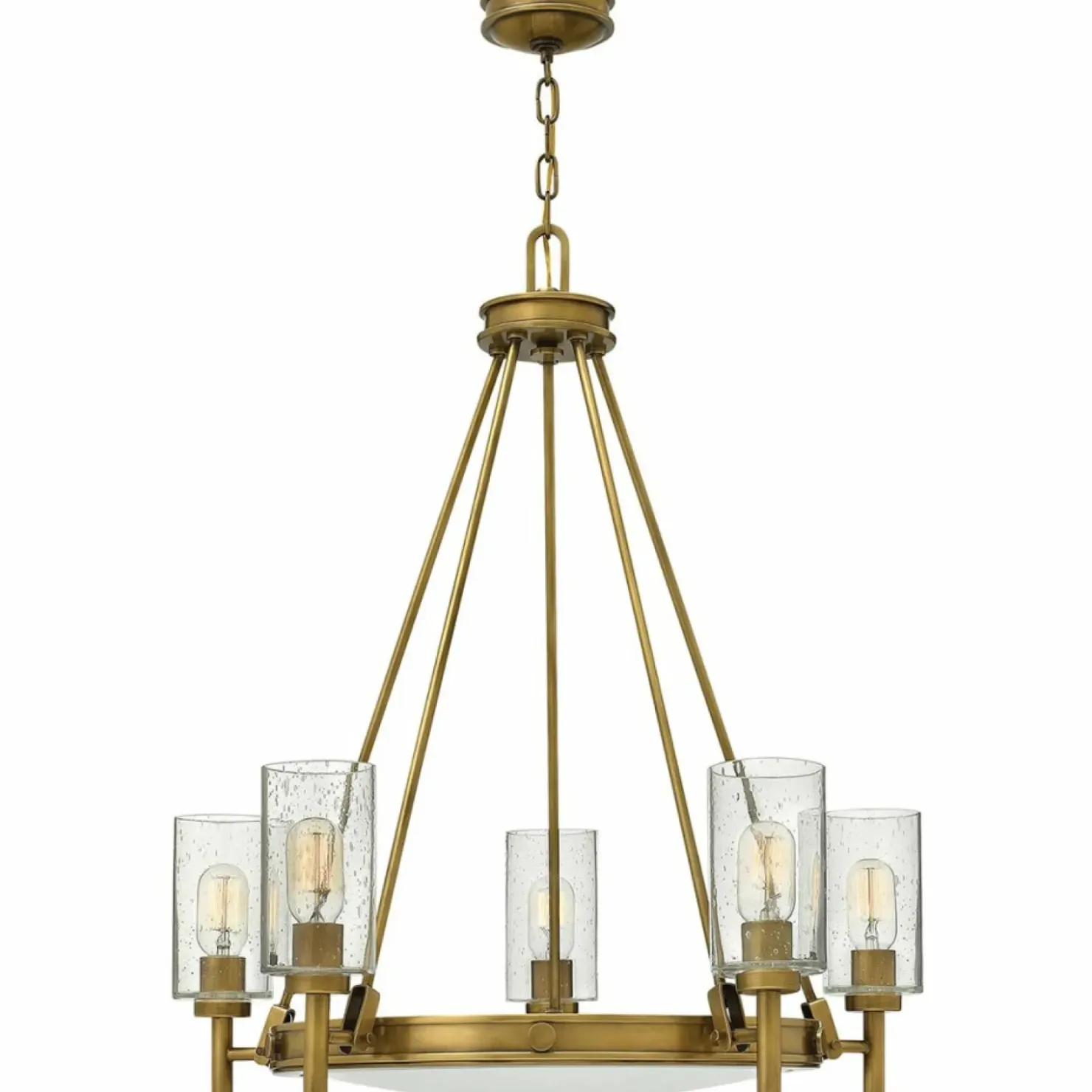 Mosiężna lampa wisząca ze szkłem HK-COLLIER5 z serii COLLIER*Sklep Kaja Discount