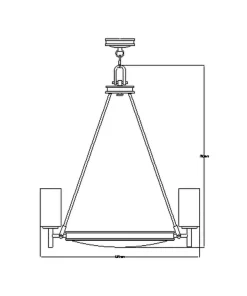 Mosiężna lampa wisząca ze szkłem HK-COLLIER5 z serii COLLIER*Sklep Kaja Discount