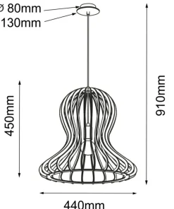 Store Sklep Kaja Naturalna lampa wisząca do stylowej sypialni ANT 5017 OCTO | Kaja