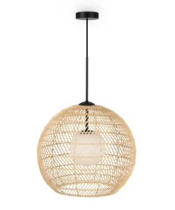Store Sklep Kaja Naturalna lampa wisząca z kloszem MOD204PL-01BG z serii CANE