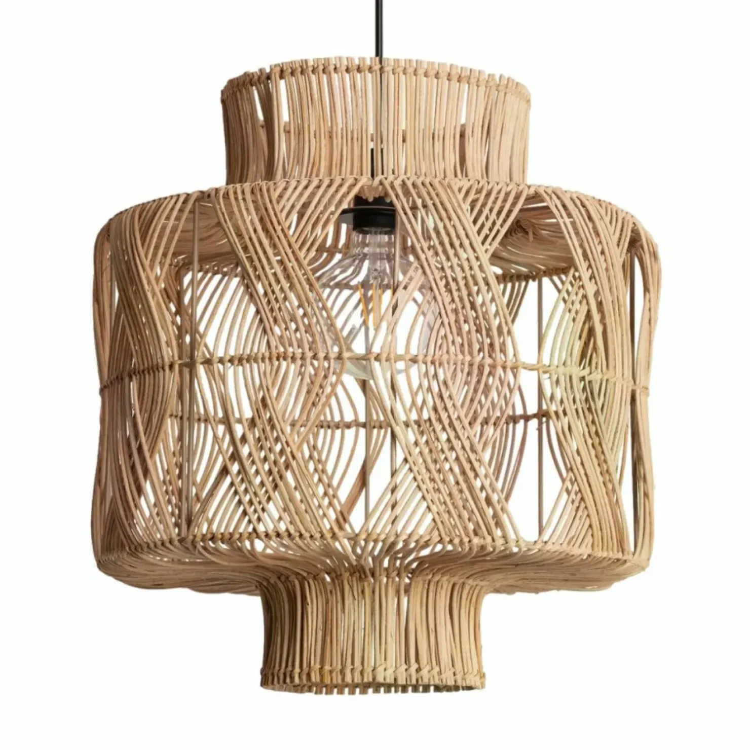Online Sklep Kaja Naturalna lampa z plecionym abażurem ABR-LW23-BH-E27 BOHO | Kaja brązowy