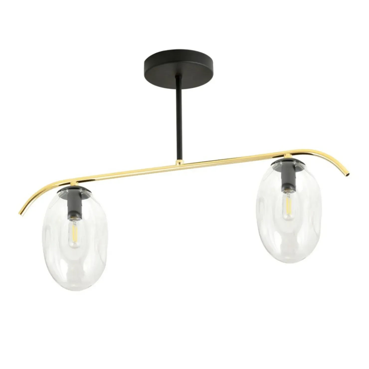 Outlet Sklep Kaja Niebanalna, czarno-złota lampa sufitowa do salonu 1279/2 z serii FINES