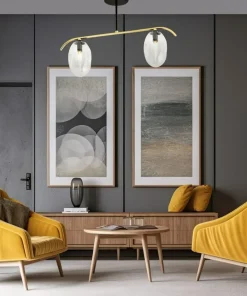 Outlet Sklep Kaja Niebanalna, czarno-złota lampa sufitowa do salonu 1279/2 z serii FINES