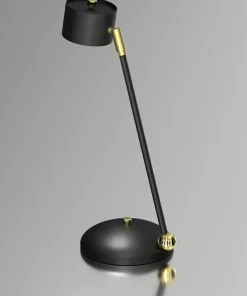 Niebanalna lampa biurkowa, czarno-złota MLP7764 z serii ARENA | Kaja Oświetlenie*Sklep Kaja Outlet