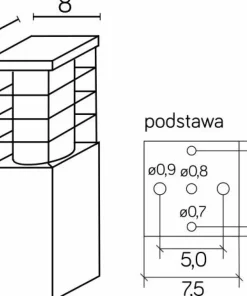 Niebanalna lampa oggrodowa, wysokość 25cm RADO II 3 AL z serii RADO II | Kaja Oś*Sklep Kaja Flash Sale