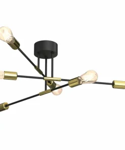 Shop Sklep Kaja Niebanalna lampa sufitowa ze złotymi oprawkami LX 3907 z serii FLAME