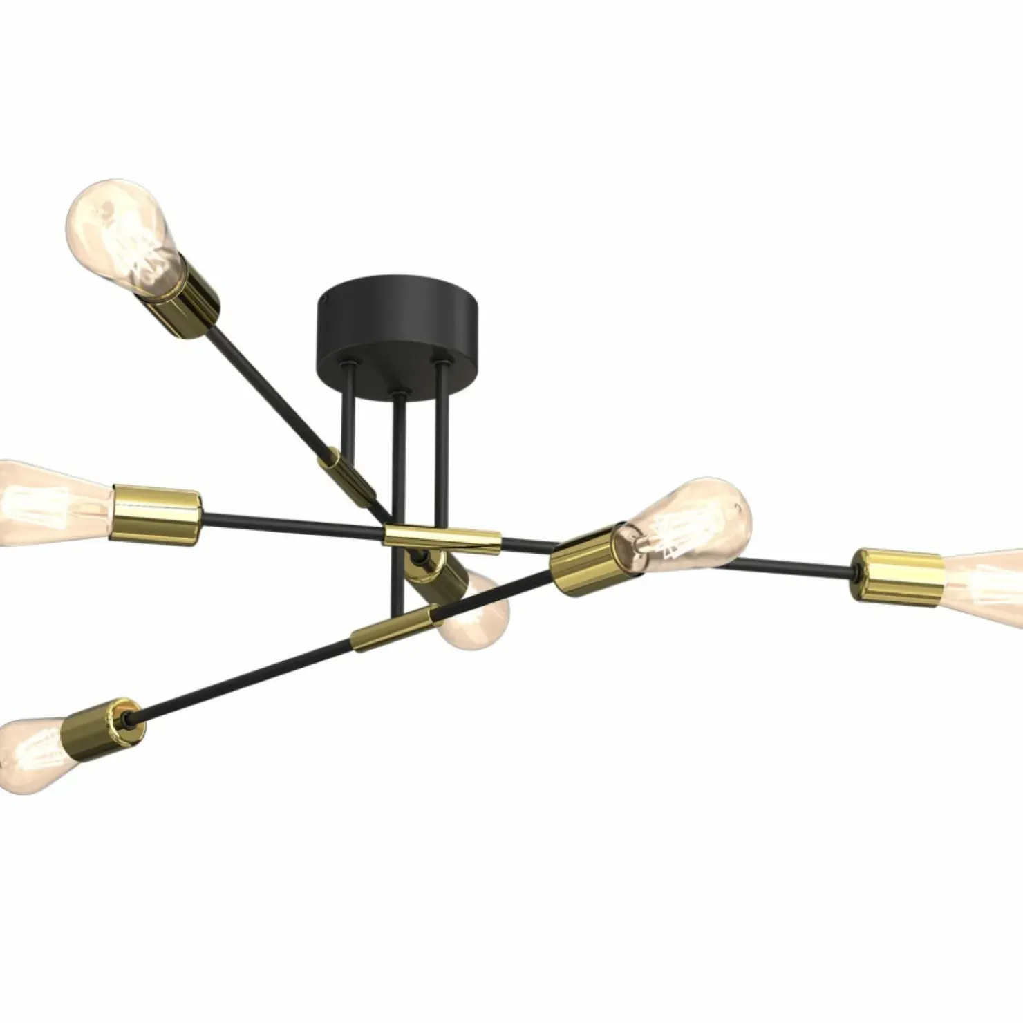 Shop Sklep Kaja Niebanalna lampa sufitowa ze złotymi oprawkami LX 3907 z serii FLAME