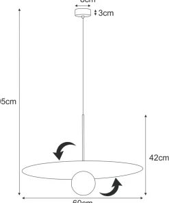 Best Sale Sklep Kaja Niebanalna lampa wisząca z ruchomą tarczą K-5373 z serii SANTE