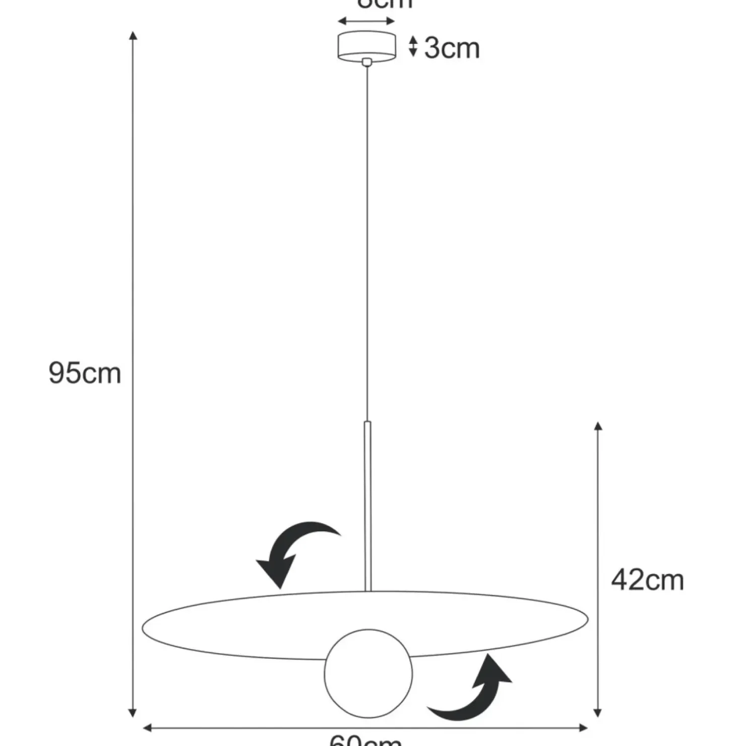 Best Sale Sklep Kaja Niebanalna lampa wisząca z ruchomą tarczą K-5373 z serii SANTE