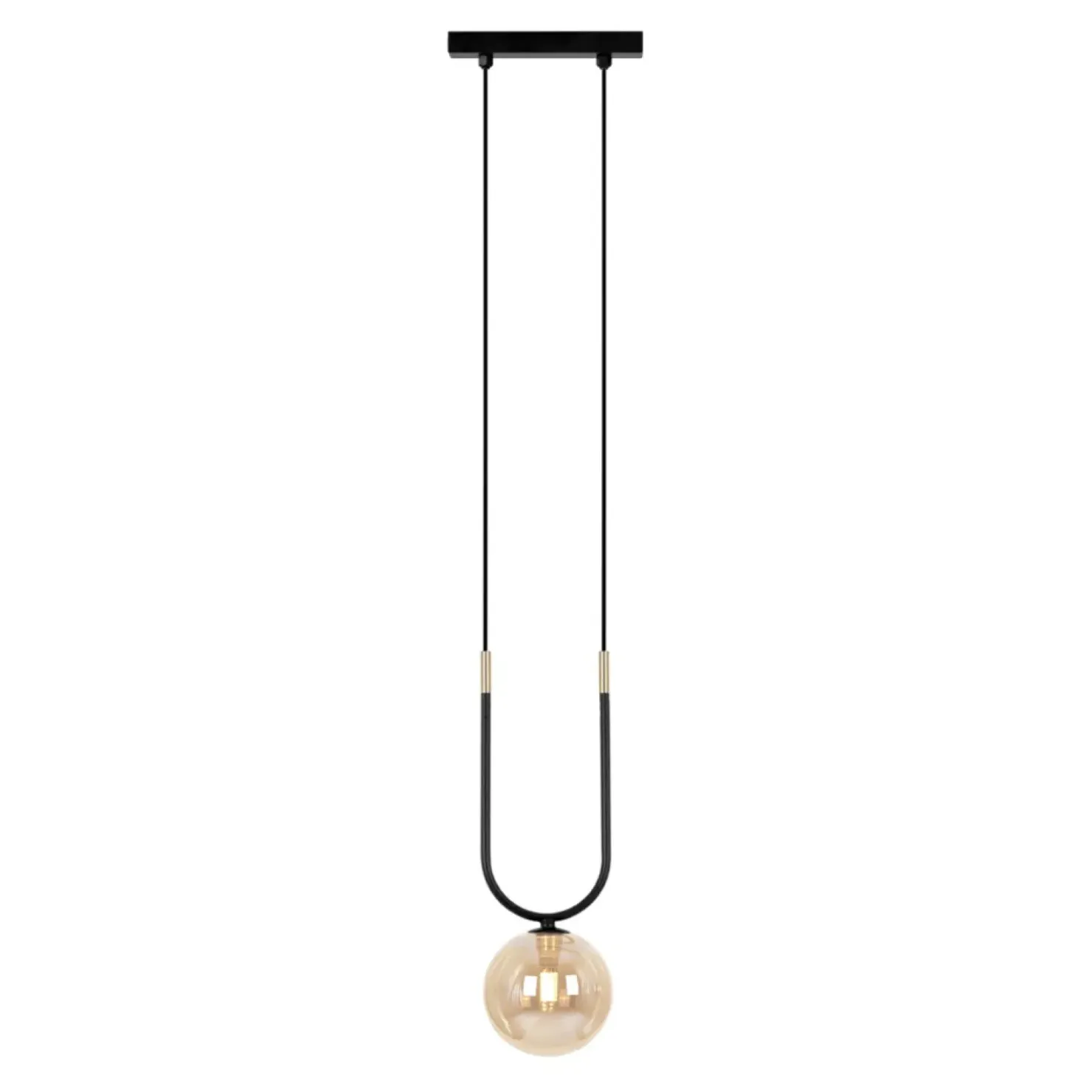 Best Sale Sklep Kaja Niebanalna lampa wisząca z miodowym kloszem K-5595 z serii GOLDI