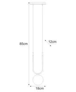 Best Sale Sklep Kaja Niebanalna lampa wisząca z miodowym kloszem K-5595 z serii GOLDI
