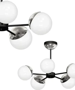 Hot Sklep Kaja Niebanalna lampa wisząca z pięcioma kloszami MLP8882 z serii SFERA | Kaja Oświet chrom