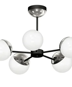 Hot Sklep Kaja Niebanalna lampa wisząca z pięcioma kloszami MLP8882 z serii SFERA | Kaja Oświet chrom