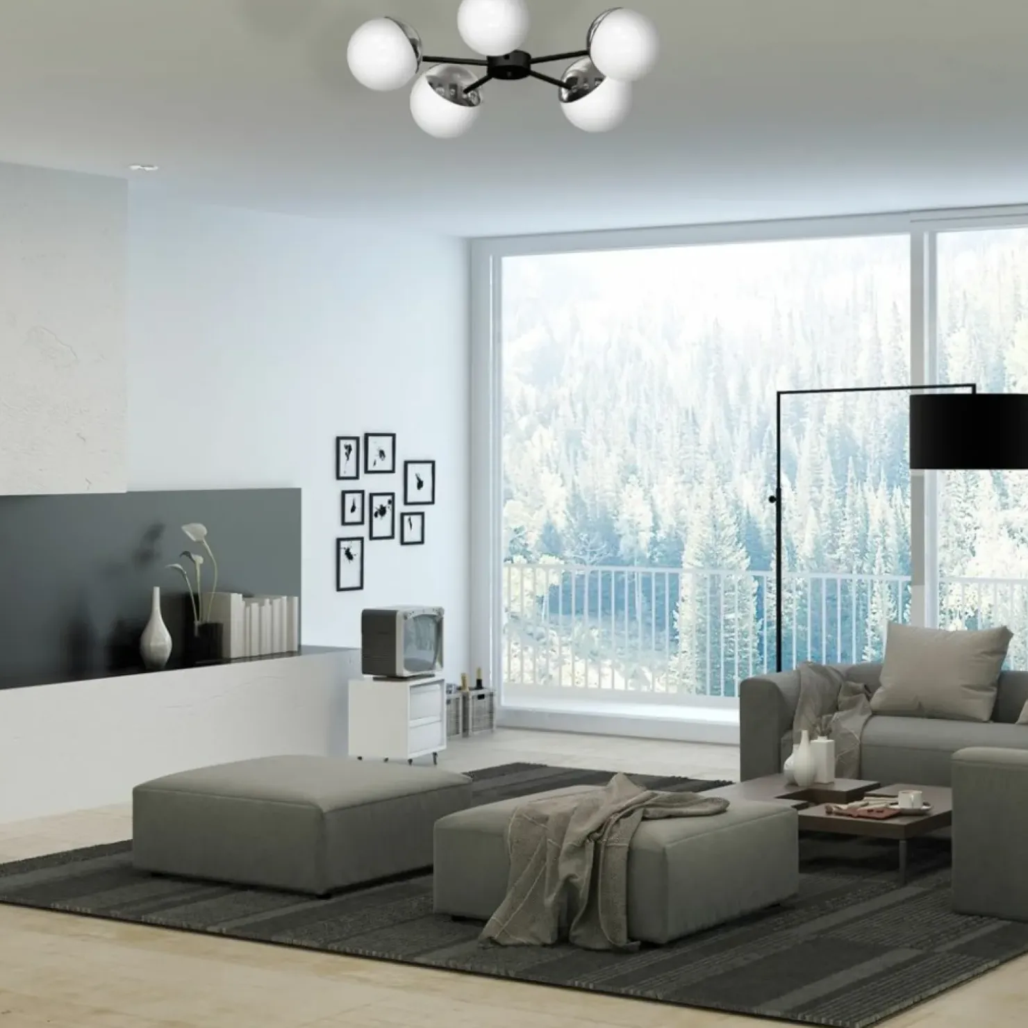 Hot Sklep Kaja Niebanalna lampa wisząca z pięcioma kloszami MLP8882 z serii SFERA | Kaja Oświet chrom