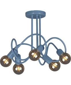 Store Sklep Kaja Niebieska, dziecięca lampa sufitowa K-4517 MALVA | Kaja Oświetlenie niebieski