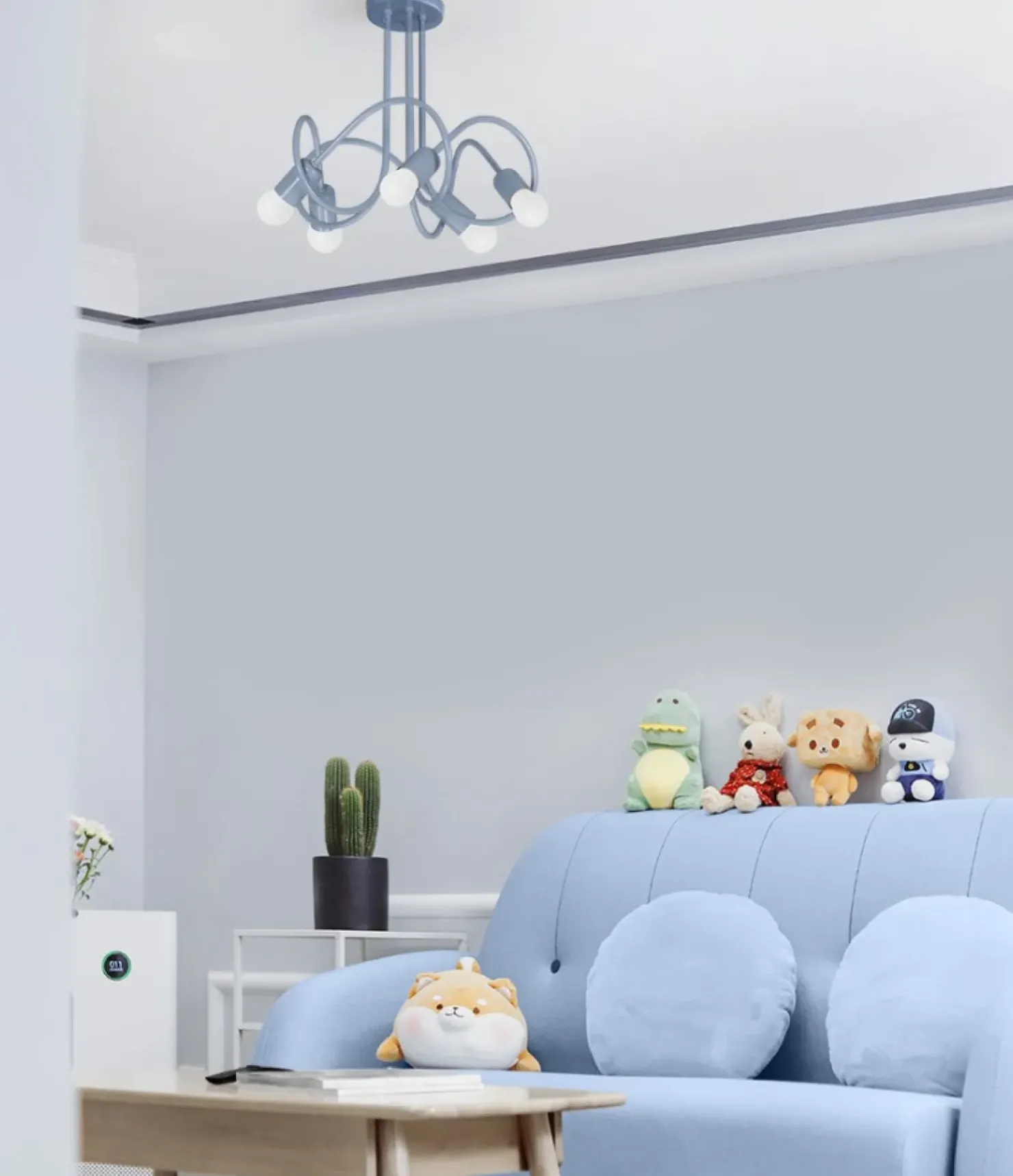 Store Sklep Kaja Niebieska, dziecięca lampa sufitowa K-4517 MALVA | Kaja Oświetlenie niebieski