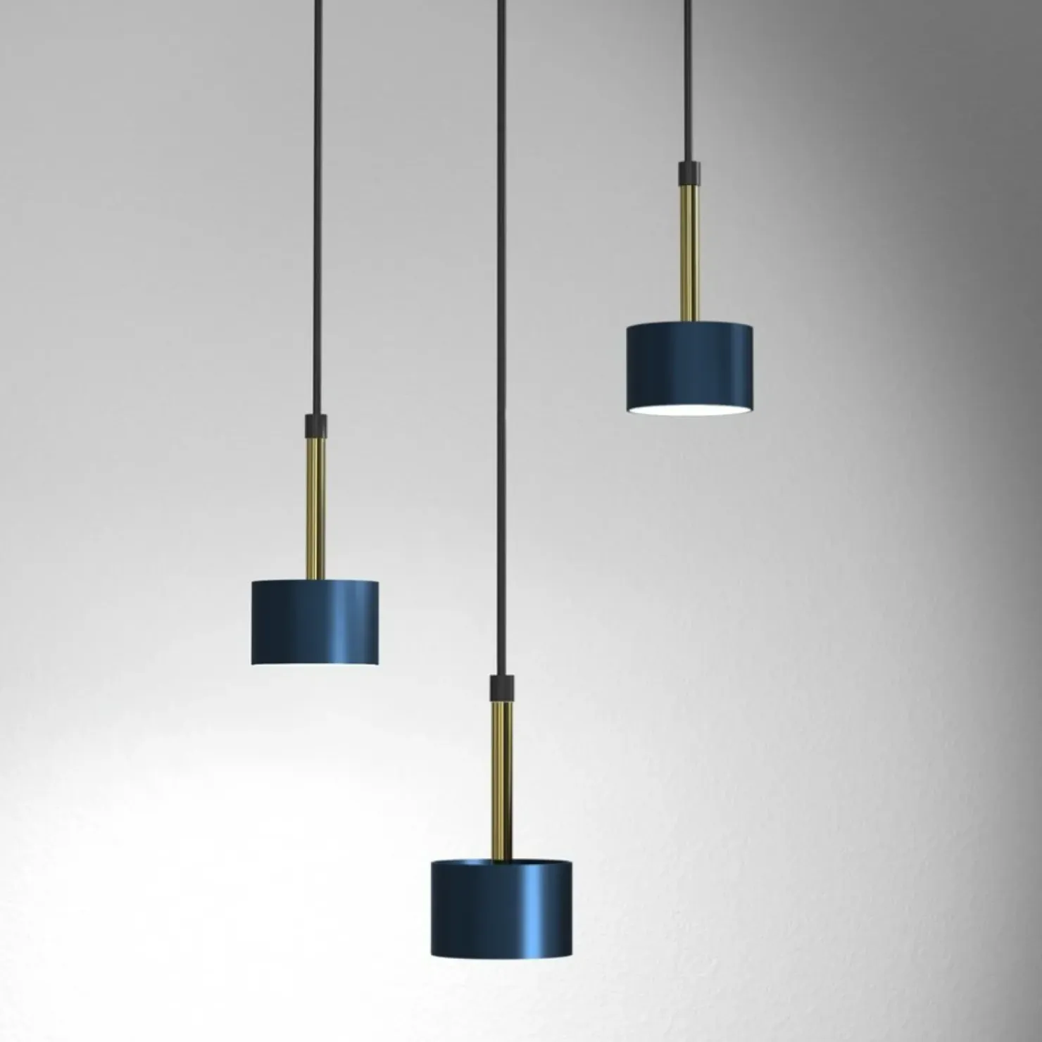 Cheap Sklep Kaja Niebieska lampa wisząca do salonu, nad stolik MLP7774 z serii ARENA | Kaja Oświe