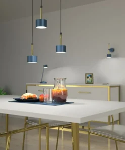 Cheap Sklep Kaja Niebieska lampa wisząca do salonu, nad stolik MLP7774 z serii ARENA | Kaja Oświe