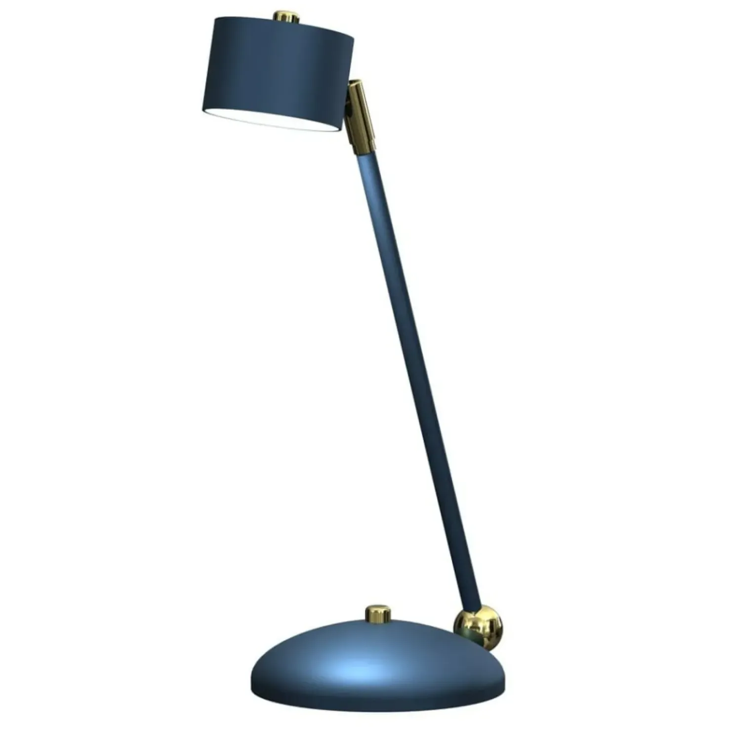 Niebiesko-złota lampka biurkowa, do biura MLP7776 z serii ARENA | Kaja Oświetlen*Sklep Kaja Discount