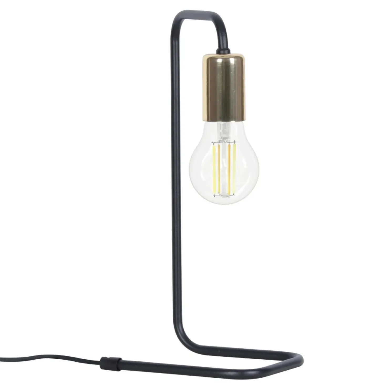 Niecodzienna lampa stołowa z odsłoniętą żarówką K-4944 | Kaja*Sklep Kaja Discount