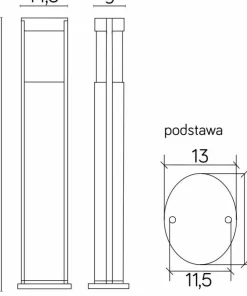 Niespełna metrowa lampa ogrodowa TO 3902-H 919 AL z serii ELIS | Kaja Oświetleni*Sklep Kaja Store