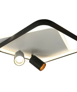 Niespotykany plafon LED z tubami LP-0612/2C SQUARE BK PARMA | Kaja*Sklep Kaja Online
