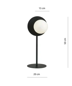 Niesymetryczna lampa stołowa z białym kloszem 1187/LN z serii OSLO*Sklep Kaja Online