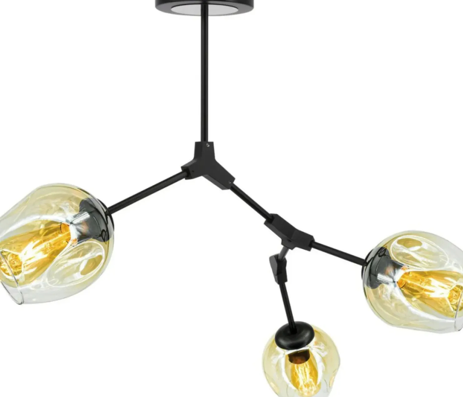 Sale Sklep Kaja Niesymetryczna lampa sufitowa czarna 1962/3 BLACK-21QG | Kaja
