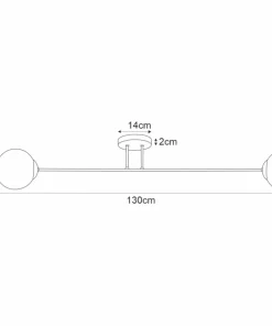 Best Sklep Kaja Niesymetryczna lampa sufitowa z 2 kloszami K-4923 | Kaja Oświetlenie
