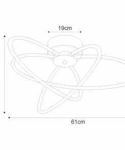 Shop Sklep Kaja Niesymetryczna lampa sufitowa LED K-8073 LELO | Kaja Oświetlenie chrom