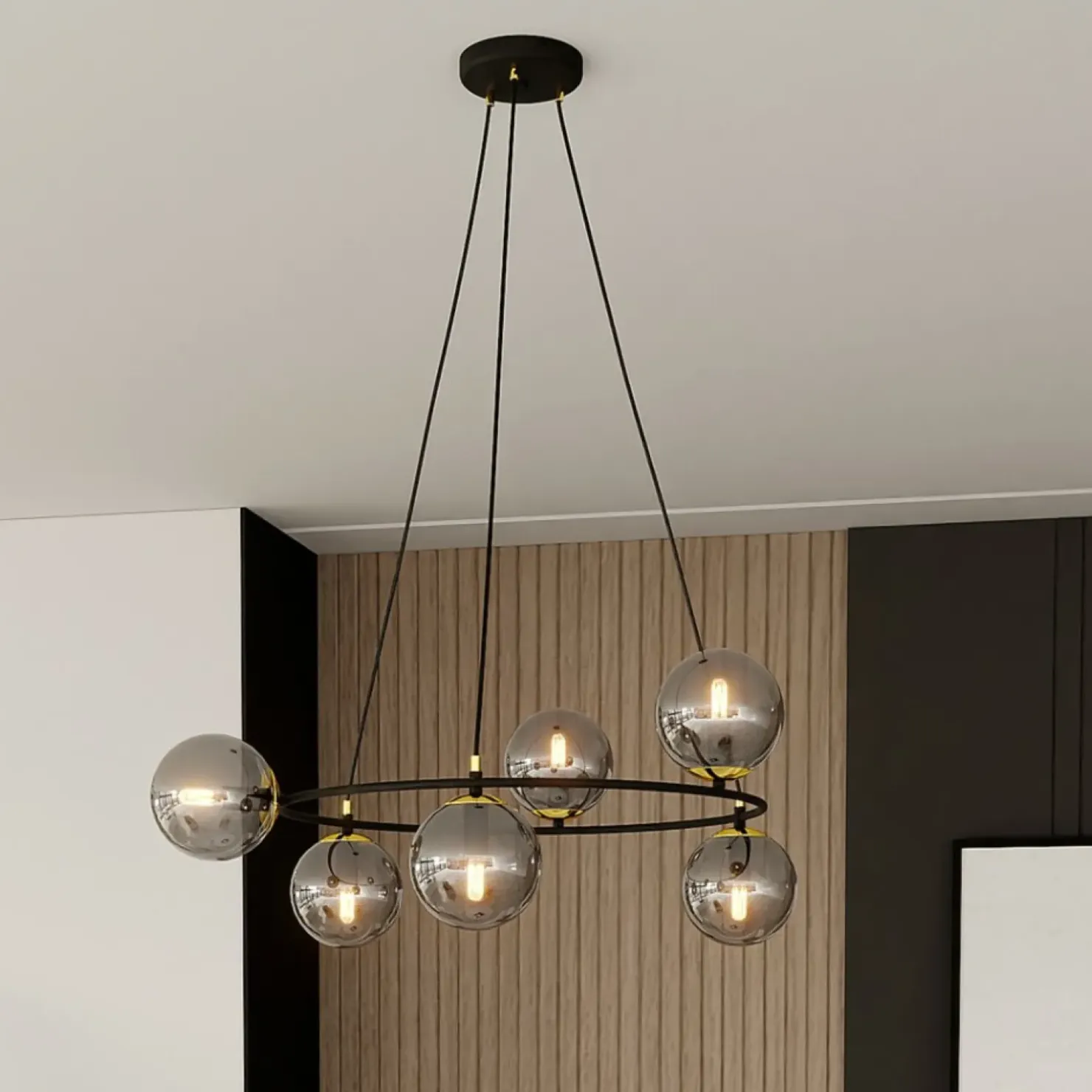 Hot Sklep Kaja Niesymetryczna lampa wisząca z kloszami 1294/6 z serii AZURA