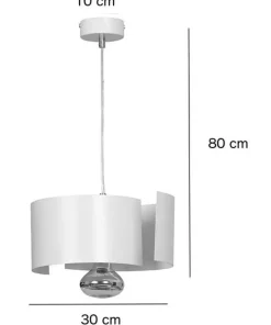 Discount Sklep Kaja Nietuzinkowa, biała lampa wisząca do kuchni 306/1 VIXON | Kaja