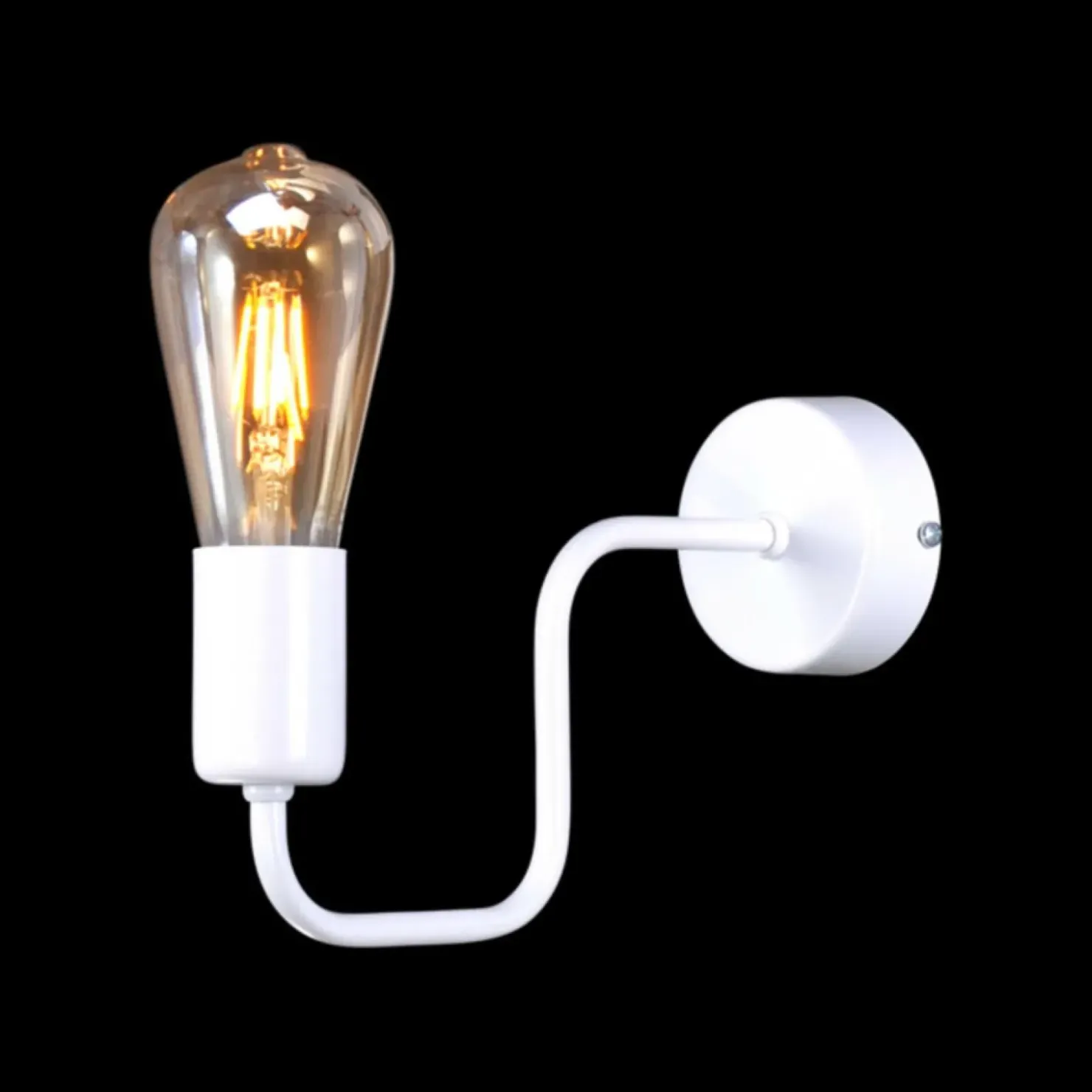 Nietuzinkowa, biała, metalowa lampa ścienna K-4043 PEKA | Kaja*Sklep Kaja Best